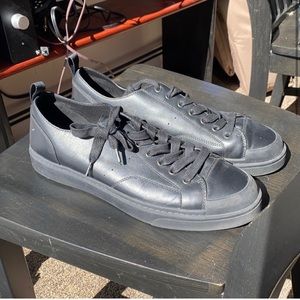 Men’s Black Leather Coach Shoes